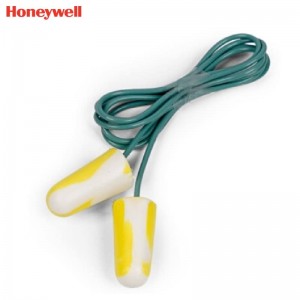 霍尼韦尔（Honeywell） 1000107 Bilsom 304 黄色带线耳塞  （100副/包、小号、睡眠、学习、工作抗噪音）