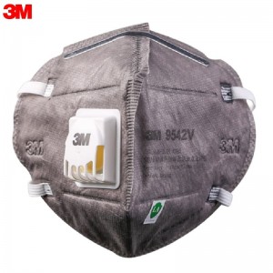 3M 9542V 防颗粒物口罩 （呼气阀、头带式、活性炭、减除有机蒸气异味、中国KN95认证）