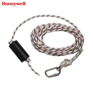 霍尼韦尔（Honeywell） 1007617 低伸缩性安全绳 （0.5mm、50 米、配有1个安全钩和1 个重锤）