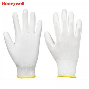 霍尼韦尔（Honeywell） WE211G2CN 白色劳保手套 （白色涤纶、PU涂层）