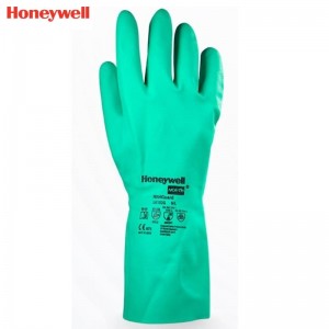 霍尼韦尔（Honeywell） LA102G 丁腈防化手套 (无衬、耐酸碱、耐油、防水)  10副装