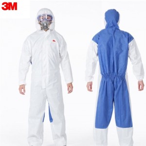 3M 4535 连体带帽隔离防护服 （防尘、防静电、防液体喷溅、喷漆工作、防化学、欧标CE标准）