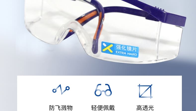 霍尼韦尔（Honeywell） 100200 S200A 蓝色镜架透明镜片防护眼罩 （加强防刮擦、防雾、防紫外线）