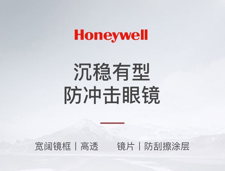 霍尼韦尔（Honeywell） 100210 S200A 黑镜架透明镜片防护眼罩 （加强防刮擦、防雾、防紫外线）
